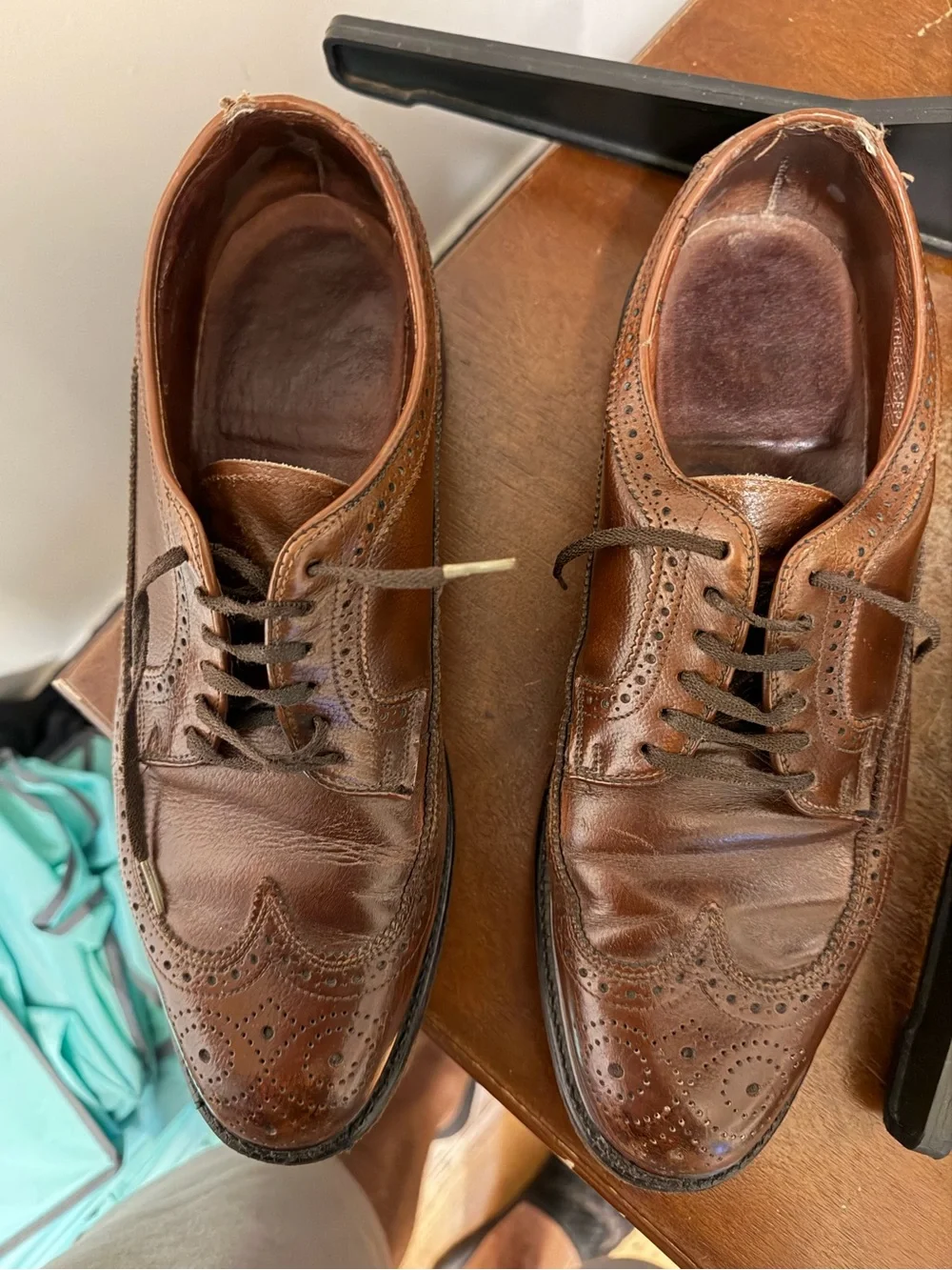 Cats Paws by Foster Brown Brogue Derby Classic Wingtip Lace-Ups Shoes size 10.5